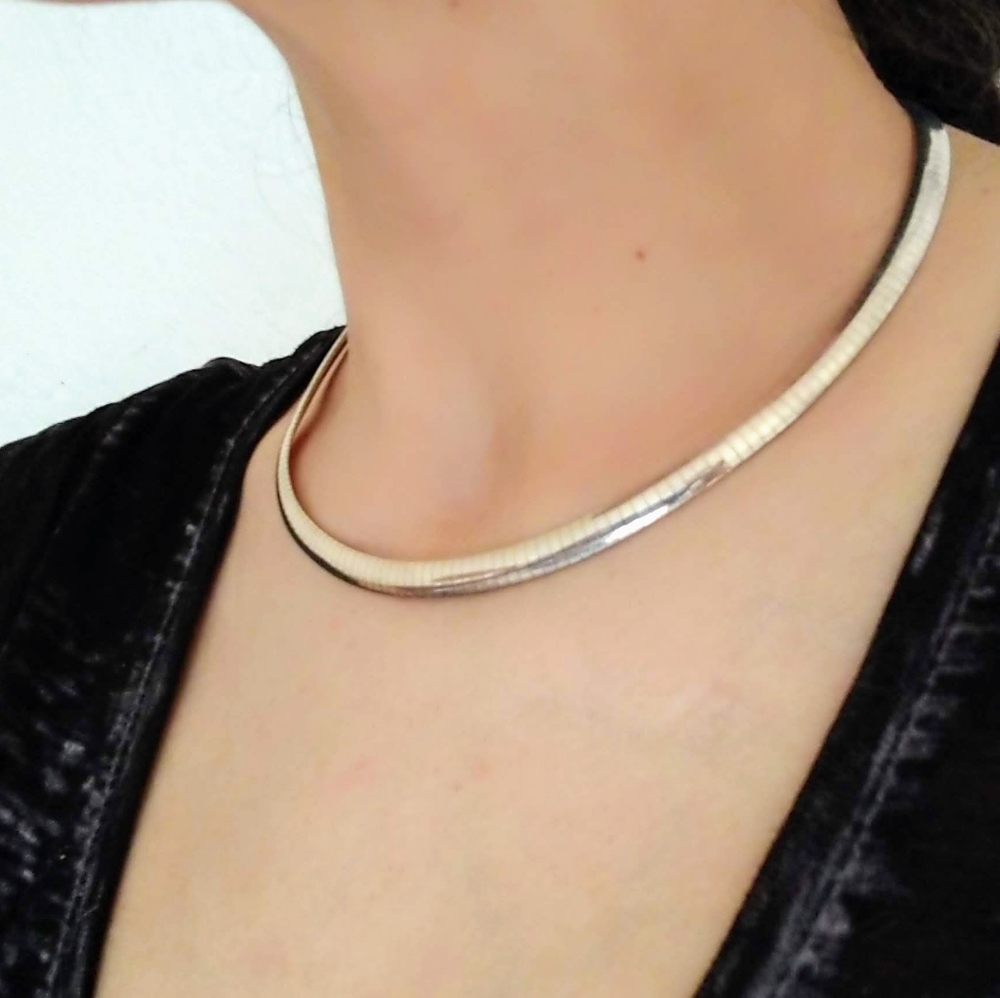 925 Sterling Silver Herringbone Necklace